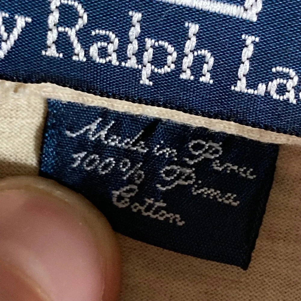 Polo Ralph Lauren Mens Polo Shirt XXL Beige Pima Cotton‎ Classic Fit